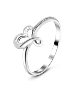 Silver Ring Plain Heart CSR-63